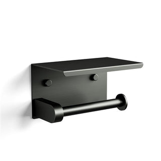VERSA-TOILET-ROLL-HOLDER-WITH-SHELF-GUNMETAL