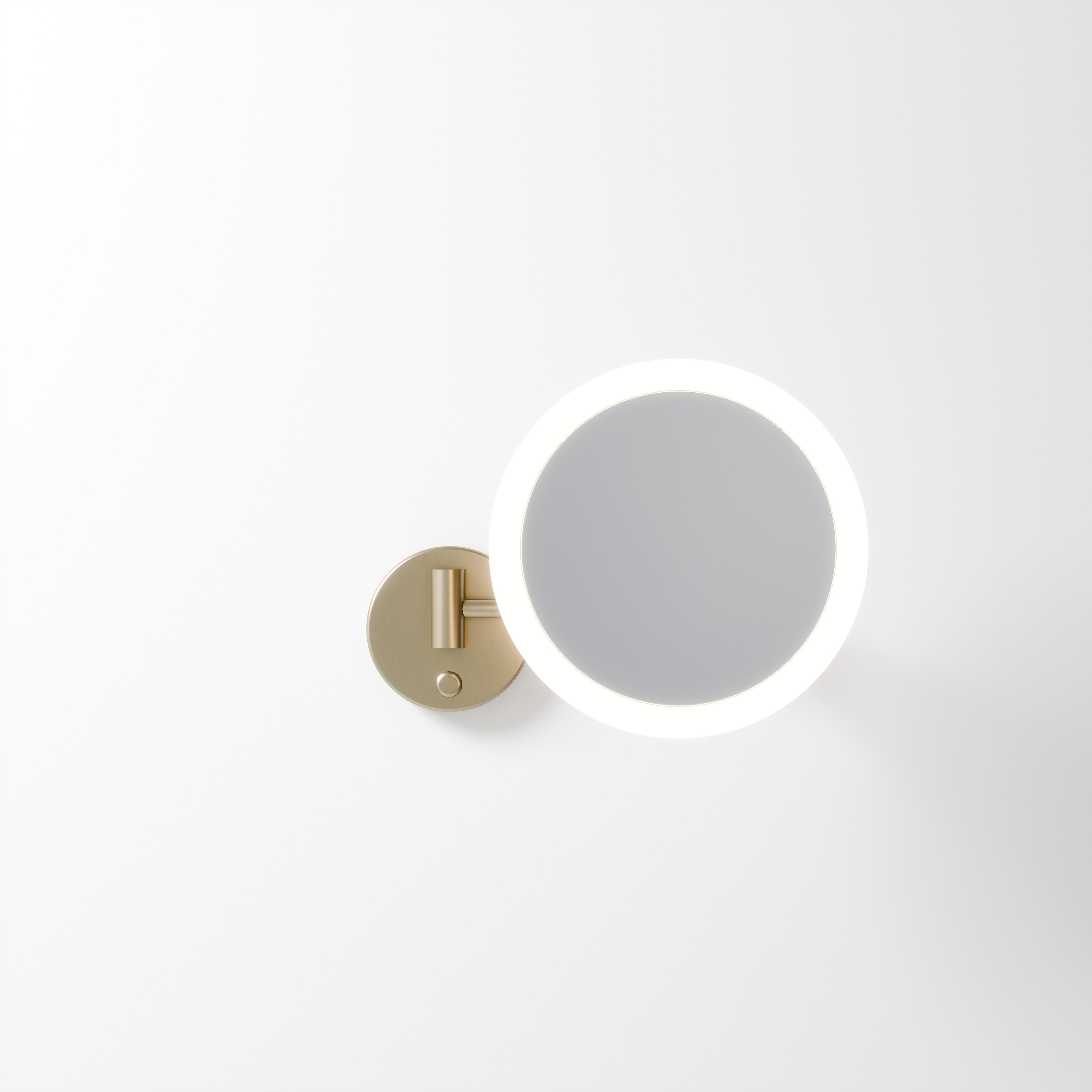 Code-Neo-LED-Makeup-Mirror-In-Brushed-Brass-Light-On