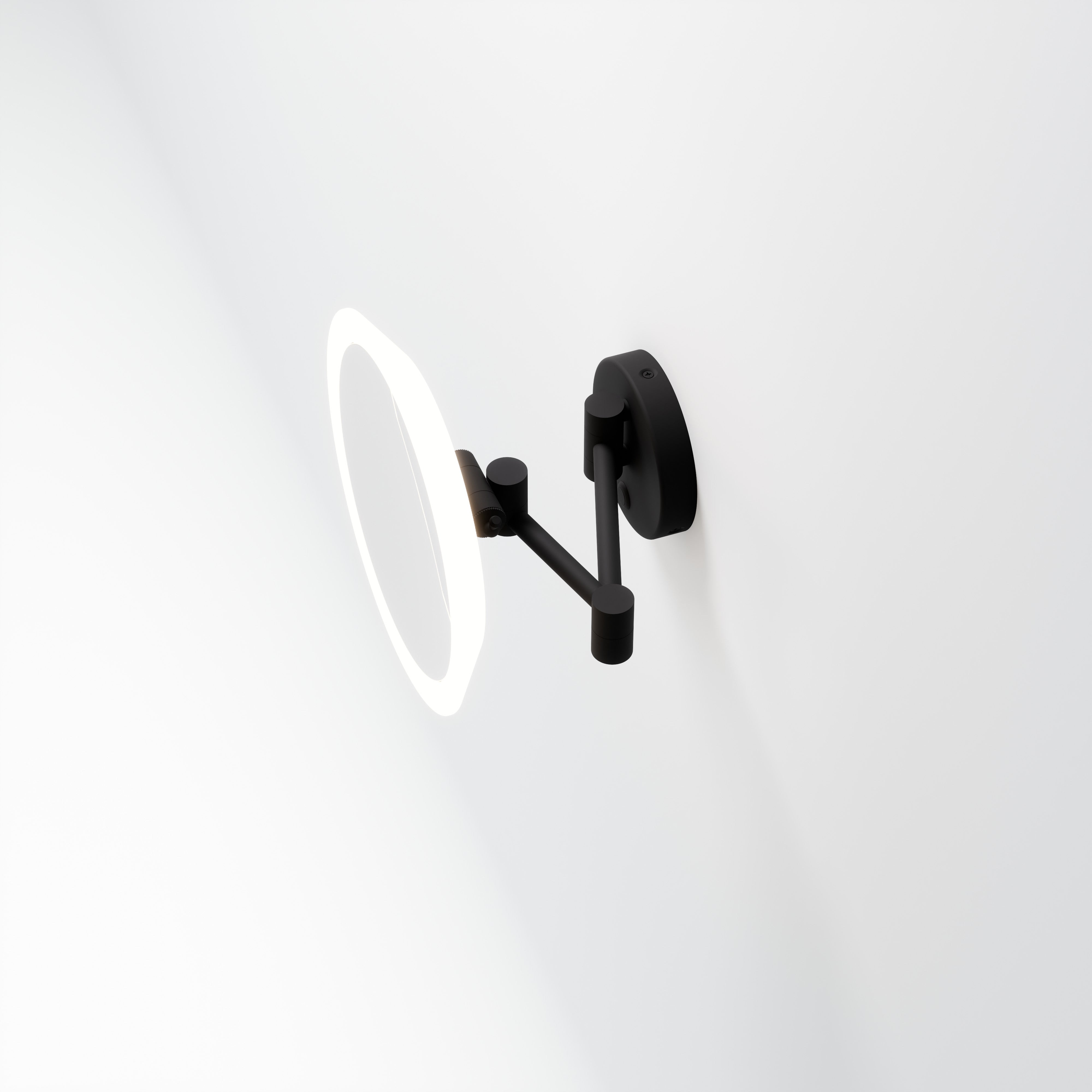Code-Neo-LED-Makeup-Mirror-In-Matte-Black-Light-On-Arm-Extended