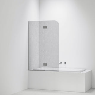 Allure-Patterned-Bath-Glass-Panel-Drop-In-Bath-With-Chrome-PVD-Channel-And-Hinges