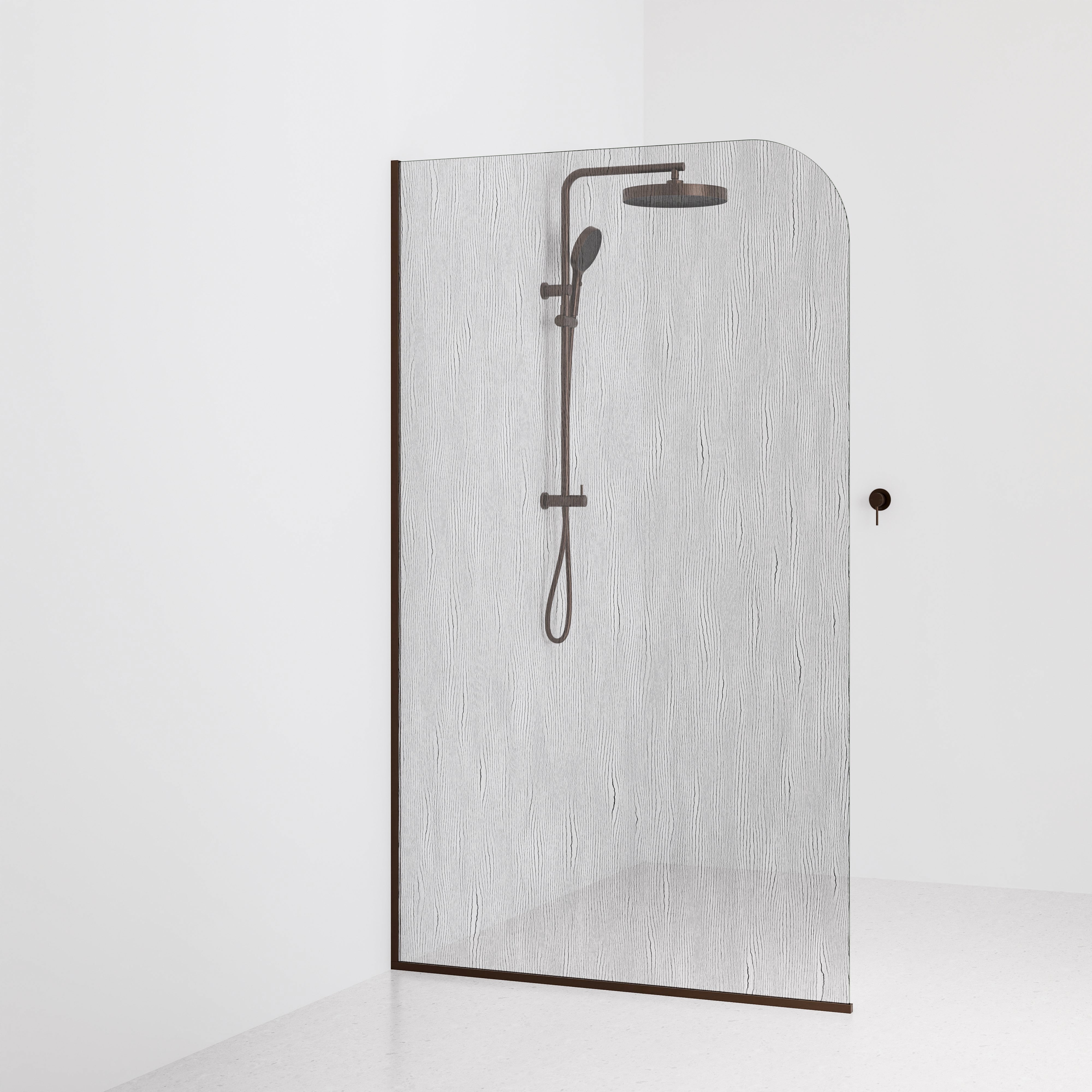Code-Interiors-Allure-Patterned-Shower-Glass-Panel-1200-MM-With-Brushed-Bronze-Channel
