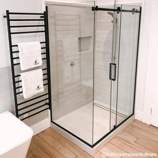 ROUND HEATED TOWEL LADDER 1600X600MM - 2 COLOURS