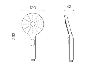 SQUARE OR ROUND REPLACEMENT SHOWER HAND PIECE - 5 COLOURS