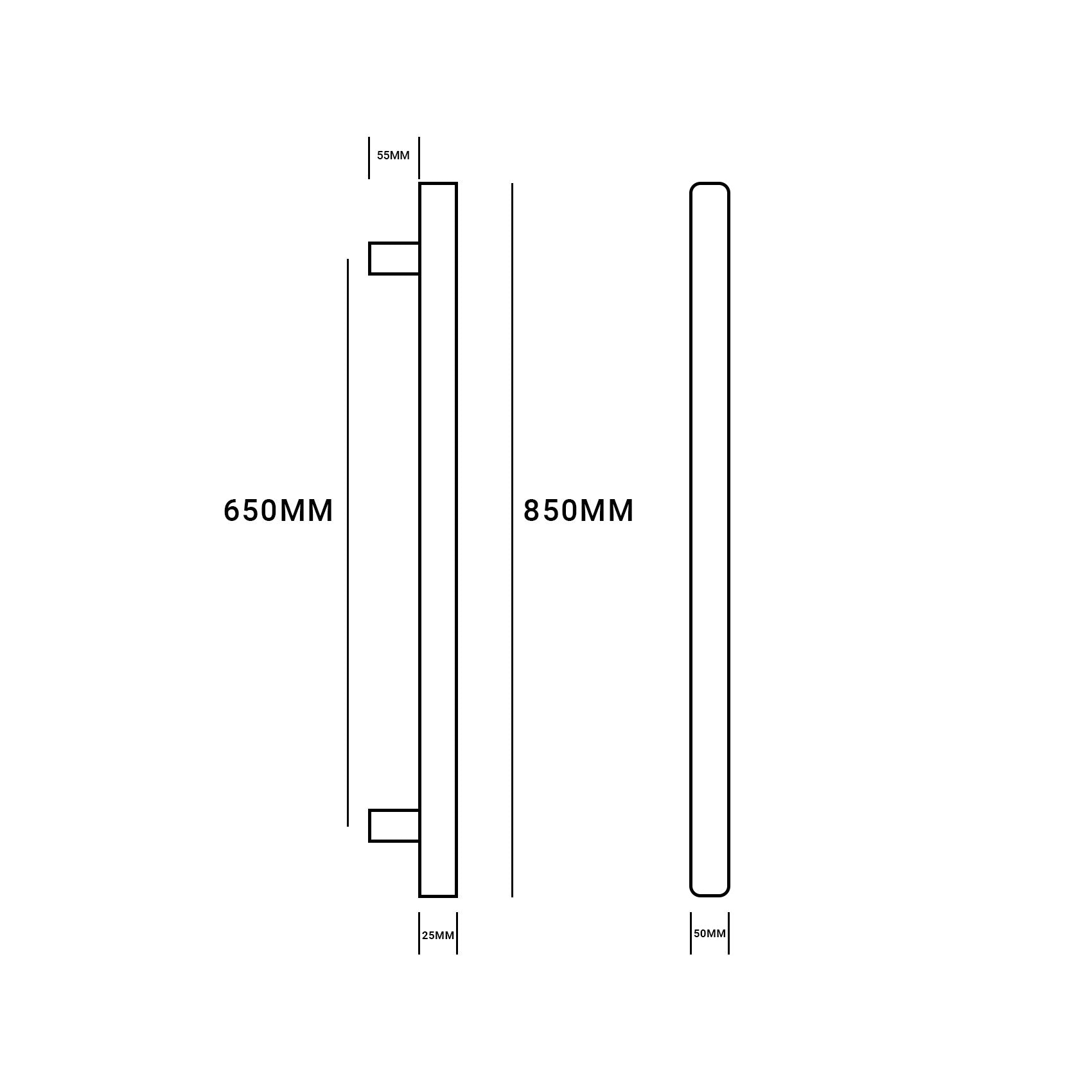 vertical-square-heated-single-bar-spec-sheet
