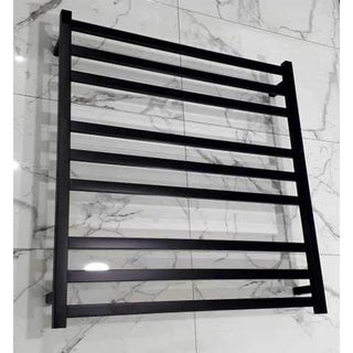 ELITE SQUARE HEATED TOWEL LADDER 900X850MM BLACK