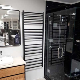 ROUND HEATED TOWEL LADDER 1600X600MM - 2 COLOURS
