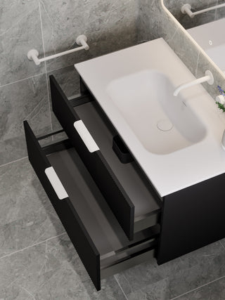 lineare-900-pillar-2-drawer-vanity-matte-black