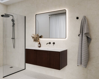 Aria-1200-Vanity-Walnut-Ash-With-Rectangle-Aura-LED-Mirror-And-Nature-Tapware-Bathroom-Setting