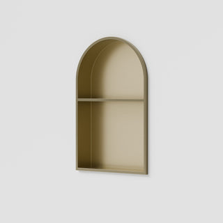 Acacia Arch Shower Niche with Shelf