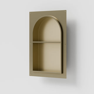 Acacia Arch Shower Niche with Shelf