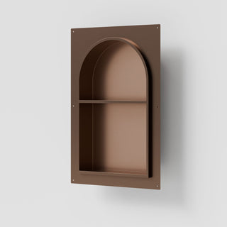 Acacia Arch Shower Niche with Shelf