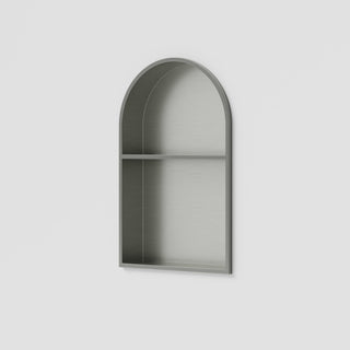Acacia Arch Shower Niche with Shelf
