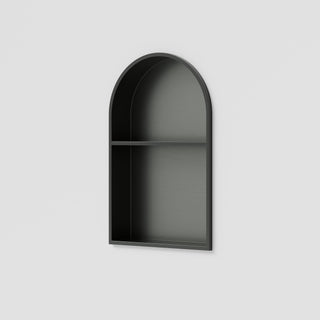 Acacia Arch Shower Niche with Shelf