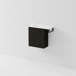 Aria 450 WC Vanity with Offset 600 Basin & Towel Rail