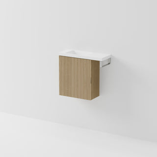 Aria 450 WC Vanity with Offset 600 Basin & Towel Rail