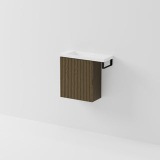 Aria 450 WC Vanity with Offset 600 Basin & Towel Rail