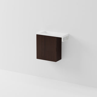 Aria 450 WC Vanity with Offset 600 Basin & Towel Rail
