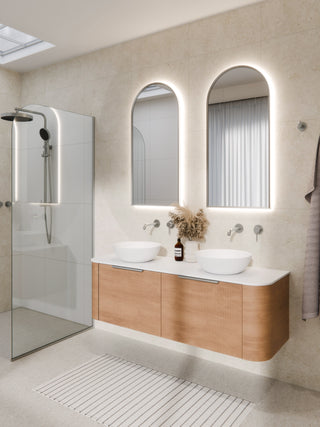 code-interiors-aura-led-arch-500-mirror-brushed-nickel-modern-bathroom-setting