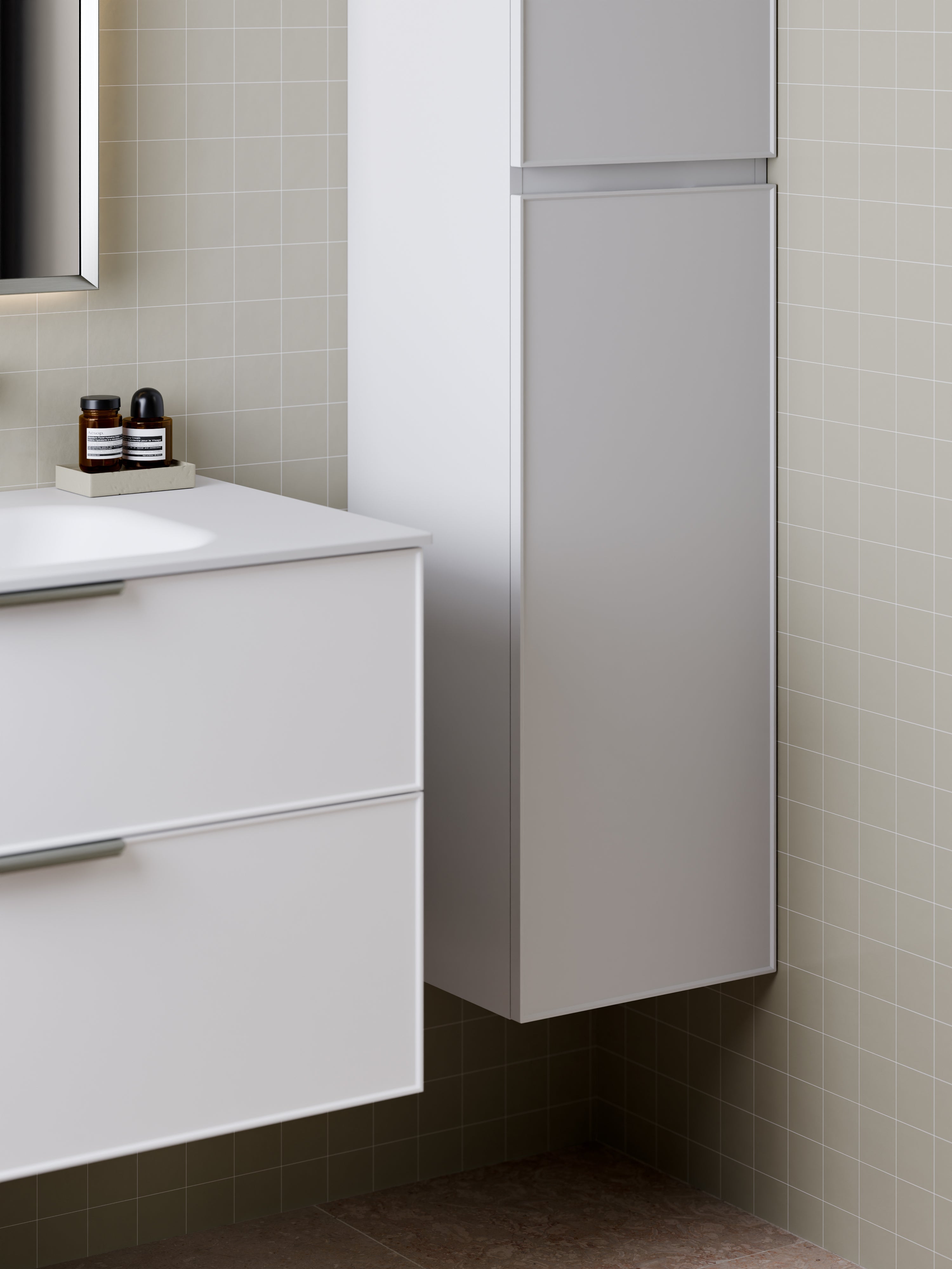 lineare-tower-vanity-axel-matte-white