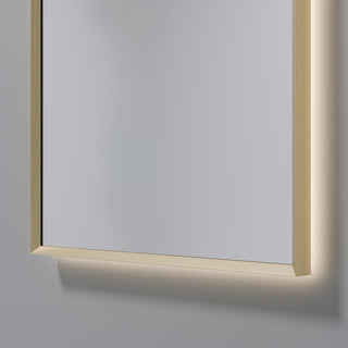 code-interiors-aura-led-arch-500-mirror-brushed-brass-frame-close-up