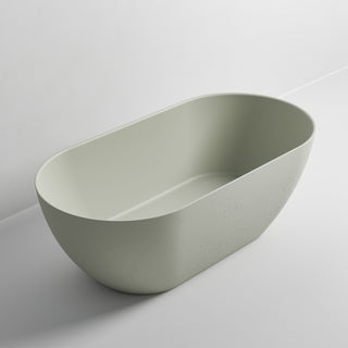 freestanding-bath-in-light-grey-made-from-textured-solid-surface