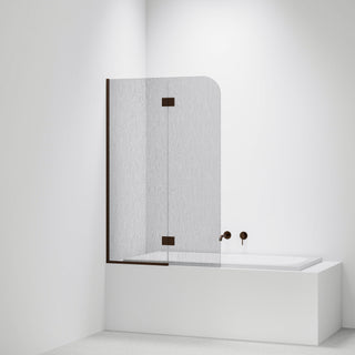 Allure-Patterned-Bath-Glass-Panel-Drop-In-Bath-With-Brushed-Bronze-Channel-And-Hinges
