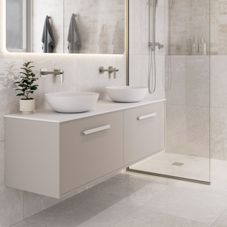 Hako 1500 Double Basin Vanity | Villastone Slab Top