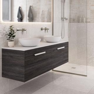 Hako 1500 Double Basin Vanity | Villastone Slab Top
