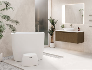 serene-japanese-soaking-bath-in-bathroom-with-brown-timber-vanity