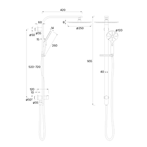 Lineare Shower Column