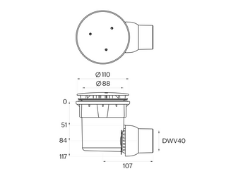 Versa Easy Clean Shower Waste 90mm