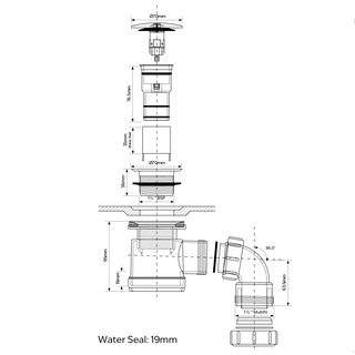 Versa Simple Clean Bath Waste 40mm