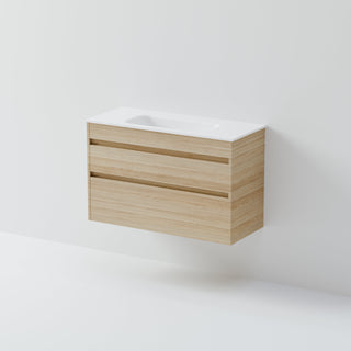 Luxe 900 Slim Wall Hung Vanity |  2 Drawer