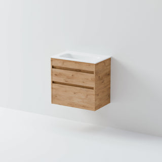 Luxe 600 Slim Wall Hung Vanity |  2 Drawer