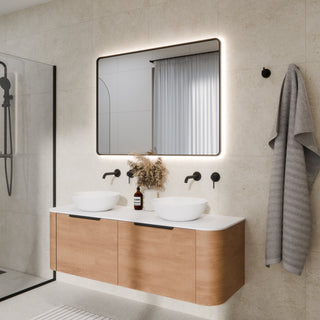 aura-framed-rectangle-led-mirror-in-brushed-bronze-bathroom-setting