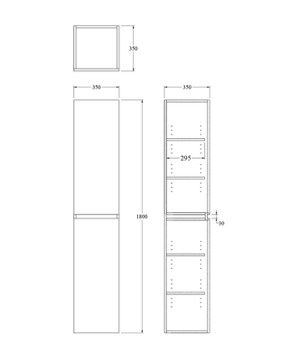 Lineare Tall Bathroom Cabinet | Orchard Front