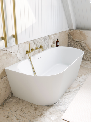 ENDURA LINEARE 1600 ACRYLIC BATH | BACK TO WALL