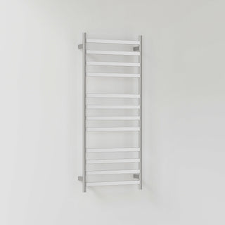 Chrome-steel-towel-rack-on-a-white-wall