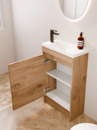 devon-oak-550mm-floorstanding-wc-vanity-open-door-storage-view