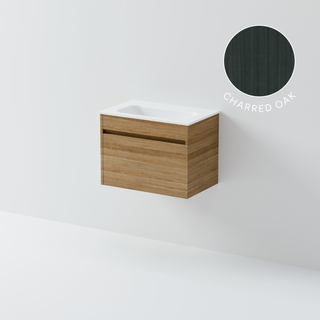 Luxe 600 Slim Wall Hung Vanity | 1 Drawer