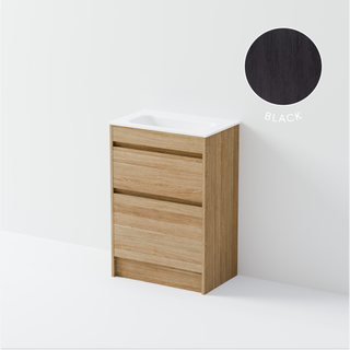 code-interiors-luxe-slim-600-floorstanding-vanity-black-timberland-colour-swatch
