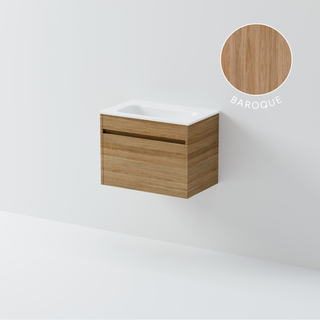 Luxe 600 Slim Wall Hung Vanity | 1 Drawer