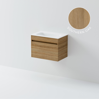 Luxe 600 Slim Wall Hung Vanity | 1 Drawer