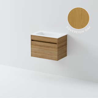 Luxe 600 Slim Wall Hung Vanity | 1 Drawer