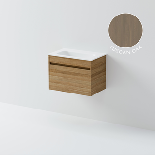 Luxe 600 Slim Wall Hung Vanity | 1 Drawer