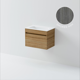 Luxe 600 Slim Wall Hung Vanity | 1 Drawer