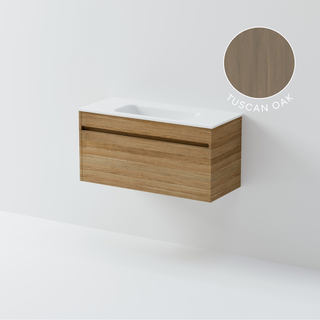 Luxe 900 Slim Wall Hung Vanity | 1 Drawer