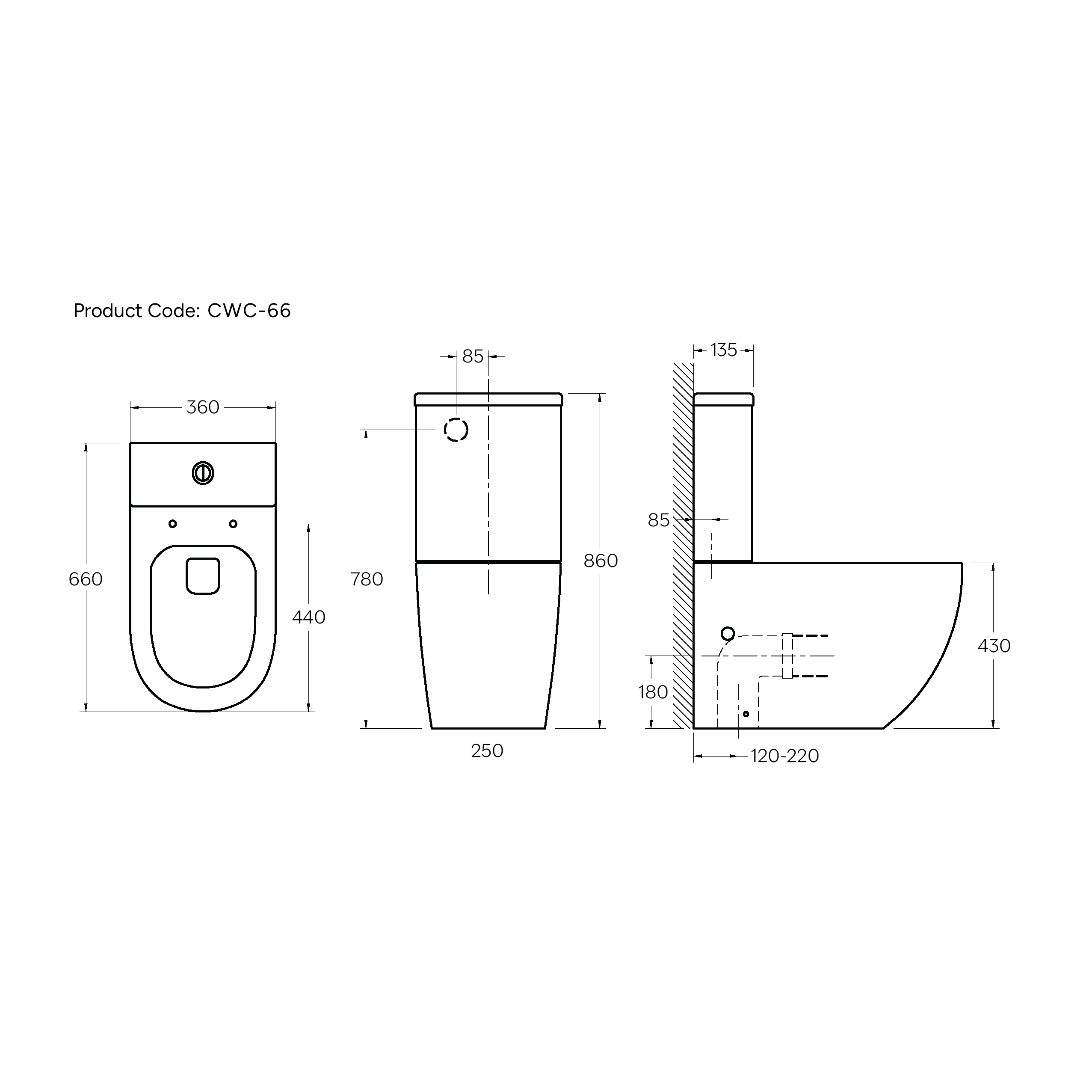 FLOW TYPHOON BTW TOILET SUITE