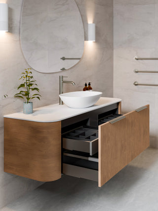 Nature 1500 Vanity | Inset Basin & Pillar Drawer Front