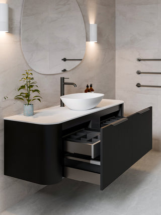Nature 1500 Vanity | Inset Basin & Pillar Drawer Front